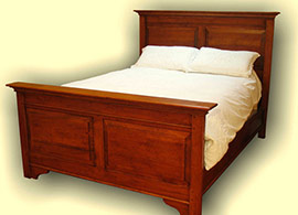 Custom made hardwood bed